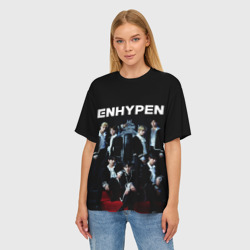 Женская футболка oversize 3D Enhypen: Хисын, Джей, Джейк, Сонхун, Сону, Ни-Ки, Чонвон - фото 2