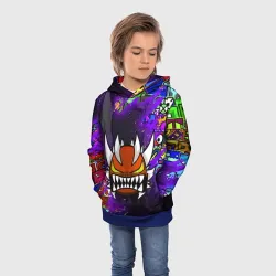 Детская толстовка 3D Geometry Dash demon skin геометри Даш демон скин - фото 2