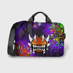 Сумка для ноутбука 3D Geometry Dash demon skin геометри Даш демон скин