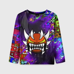 Детский лонгслив 3D Geometry Dash demon skin геометри Даш демон скин