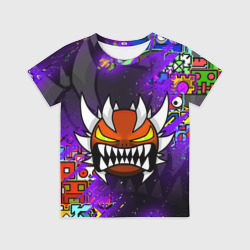 Детская футболка 3D Geometry Dash demon skin геометри Даш демон скин