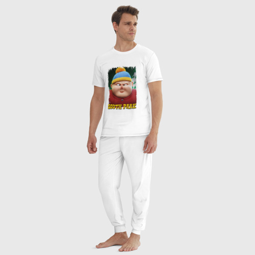 Мужская пижама хлопок с принтом Eric Cartman | 3D | South Park, вид сбоку #3