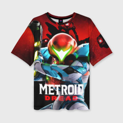 Женская футболка oversize 3D Metroid Dread