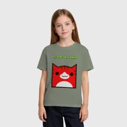 Детская футболка хлопок Geometry Dash cat skin/ геометри Даш кот скин - фото 2