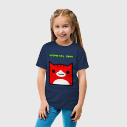 Детская футболка хлопок Geometry Dash cat skin/ геометри Даш кот скин - фото 2