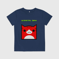 Детская футболка хлопок Geometry Dash cat skin/ геометри Даш кот скин
