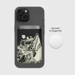 Картхолдер Magsafe магнитный Человек-бензопила и Демон-акула - фото 2