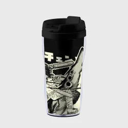 Термокружка-непроливайка Человек-бензопила и Демон-акула