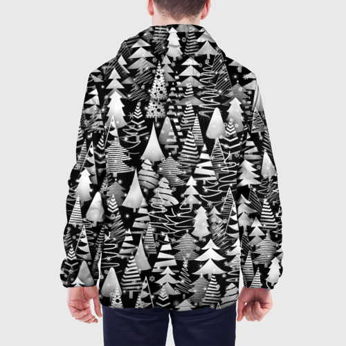 Мужская куртка 3D Лес абстрактных ёлок - фото 5