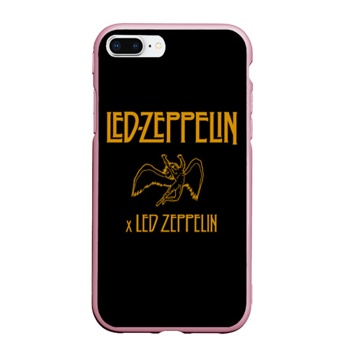 Чехол для iPhone 7Plus/8 Plus матовый Led Zeppelin x Led Zeppelin, цвет розовый