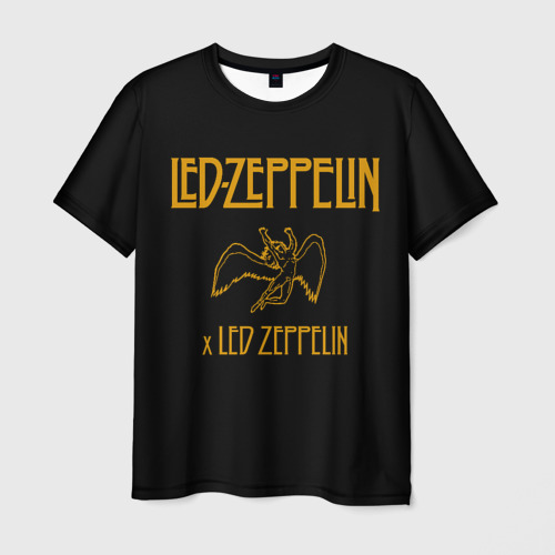 Мужская футболка с принтом Led Zeppelin x Led Zeppelin, вид спереди №1