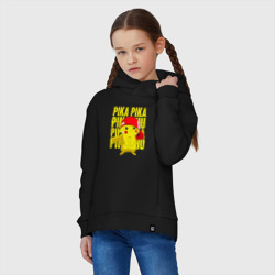Детское худи Oversize хлопок Пикачу в кепке Покемоны - фото 2
