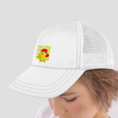 Детская кепка тракер Пикачу в кепке Покемоны, цвет белый - фото 4