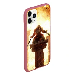 Чехол для iPhone 11 Pro Max матовый God of war Кратос в цепях - фото 2