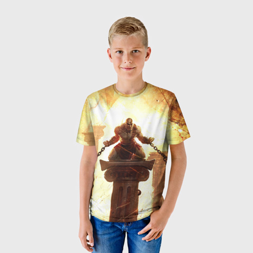 Детская футболка 3D God of war Кратос в цепях, цвет 3D печать - фото 3