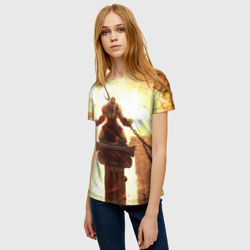 Женская футболка 3D God of war Кратос в цепях - фото 2
