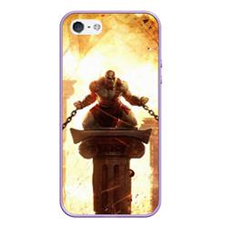 Чехол для iPhone 5/5S матовый God of war Кратос в цепях