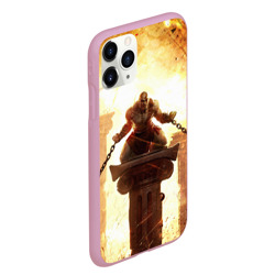 Чехол для iPhone 11 Pro Max матовый God of war Кратос в цепях - фото 2