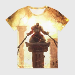 Женская футболка 3D God of war Кратос в цепях
