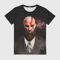 Женская футболка 3D Бог войны, Кратос