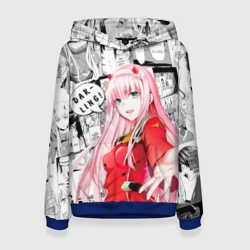 Женская толстовка 3D Zero Two Зеро ту на манге фрейм