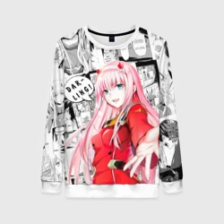 Женский свитшот 3D Zero Two Зеро ту на манге фрейм