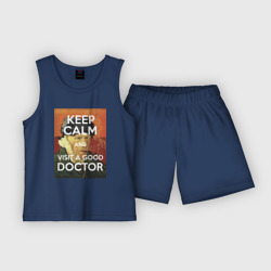 Детская пижама с шортами хлопок Успокойся и сходи к хорошему доктору