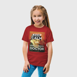 Детская футболка хлопок Успокойся и сходи к хорошему доктору - фото 2