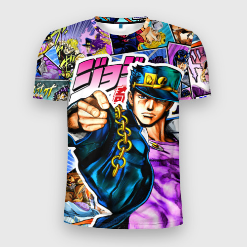 Мужская футболка 3D Slim Джотаро - JoJos Bizarre Adventure, цвет 3D печать