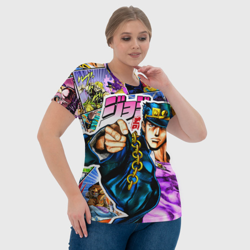 Женская футболка 3D Джотаро - JoJos Bizarre Adventure, цвет 3D печать - фото 6