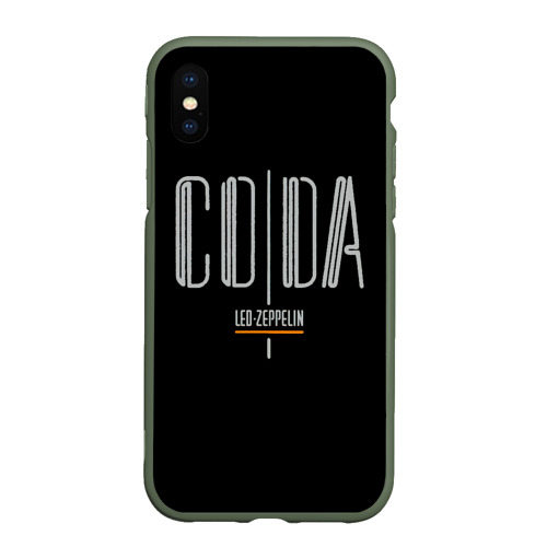 Чехол для iPhone XS Max матовый Coda - Led Zeppelin, цвет темно-зеленый