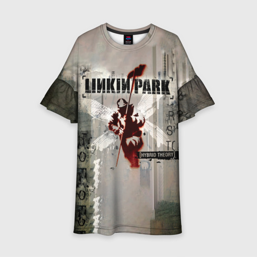 Детское платье 3D с принтом Hybrid Theory (Live Around The World) - Linkin Park, вид спереди #2