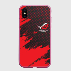 Чехол для iPhone XS Max матовый ASUS ROG republic of gamers