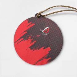 Деревянная игрушка круг ASUS ROG republic of gamers