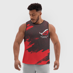 Мужская спортивная майка 3D ASUS ROG republic of gamers - фото 2