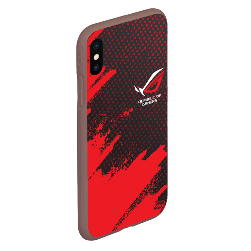 Чехол для iPhone XS Max матовый ASUS ROG republic of gamers, цвет коричневый - фото 3