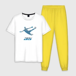 Мужская пижама с белой футболкой хлопок Акинфеев 35