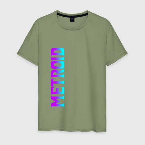 Мужская футболка хлопок Neon Logo | Metroid Dread, цвет авокадо