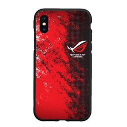 Чехол для iPhone XS Max матовый ASUS republic of gamers ROG