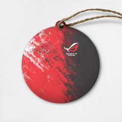 Деревянная игрушка круг ASUS republic of gamers ROG