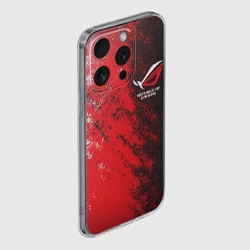 Чехол для iPhone 15 Pro Max силиконовый с защитой камеры ASUS republic of gamers ROG - фото 2