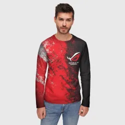 Мужской лонгслив 3D ASUS republic of gamers ROG - фото 2