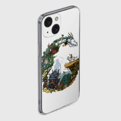 Чехол для iPhone 15 силиконовый с защитой камеры Миры Хаяо Миядзаки унесенные призраками и другие - фото 2