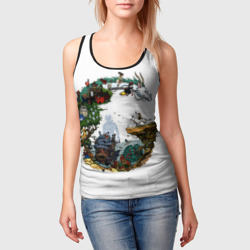 Женская майка 3D Миры Хаяо Миядзаки унесенные призраками и другие - фото 2