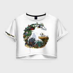Женская футболка Crop-top 3D Миры Хаяо Миядзаки унесенные призраками и другие