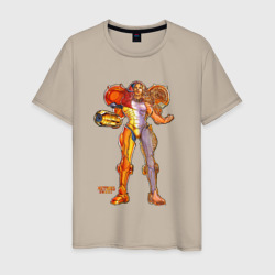 Мужская футболка хлопок Анатомия Экзоскелета Metroid Dread