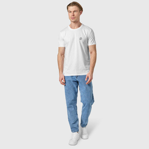 Мужская футболка хлопок Buick | Логотип (+спина), цвет белый - фото 5