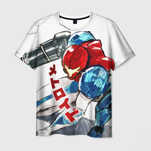 Мужская футболка с принтом Metroid, вид спереди №1