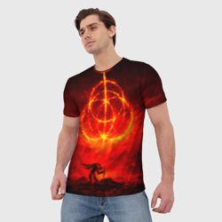 Мужская футболка 3D Алое Пламя и Рыцарь ER - фото 2