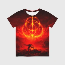 Детская футболка 3D Алое Пламя и Рыцарь ER